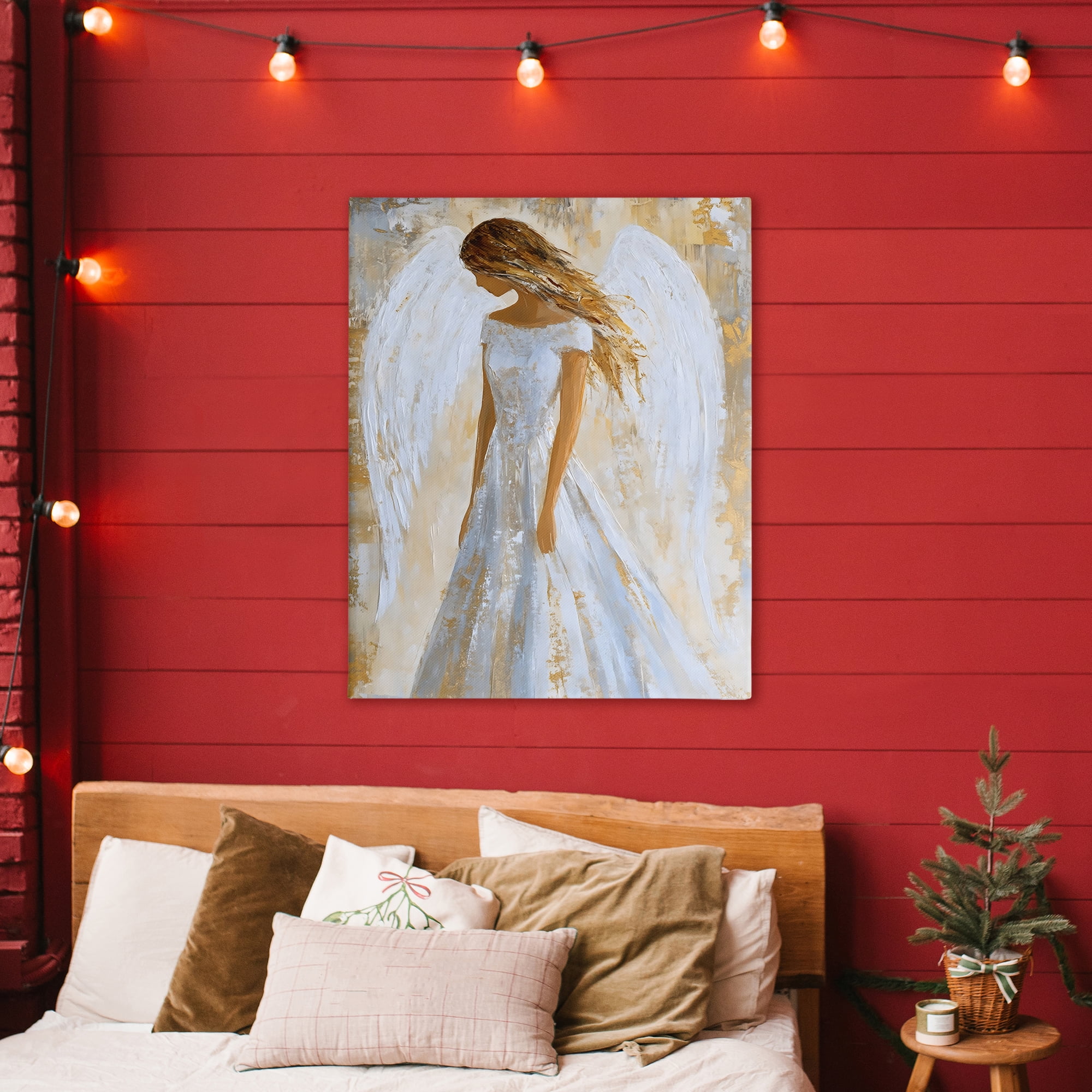 Holy Angel In White Canvas Wall Art, design by Franklyn Gregory