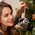 thumbnail image 4 of 3.15" Acrylic Jungle Animal Acorn Ornaments for Christmas Tree, Woodland Creature Hanging Decor with Pine Cone Design, Cozy Forest Holiday Decorations for Home Party Seasonal Display Use (G), 4 of 4
