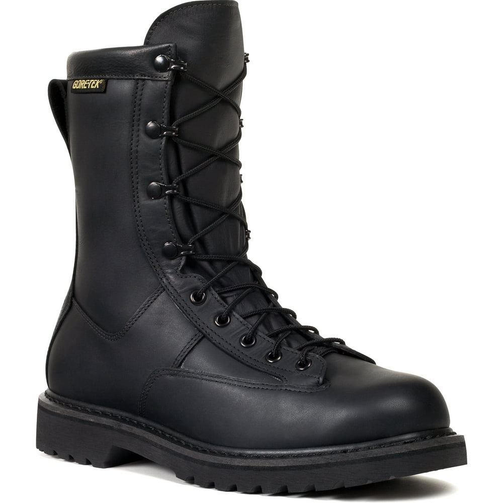 Rocky Rocky Men's 9'' Duty Work Boots Black Leather 3.5 EW Walmart