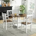 thumbnail image 3 of Gymax 5 Piece Round Dining Kitchen Set w/ Drop Leaf Dining Table Folded & 4 Chairs, 3 of 10