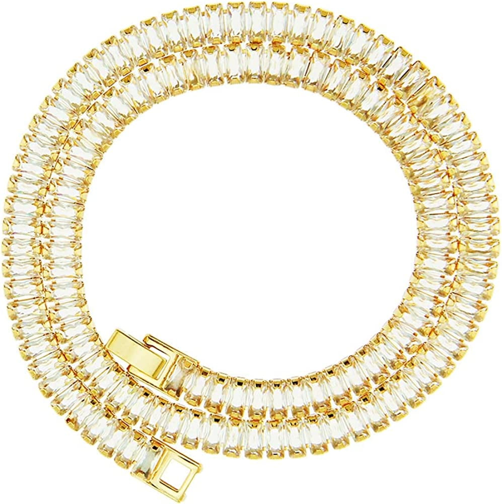 Empire Iced Out Chains for Men,Silver or Gold Diamond Tennis Necklace ...