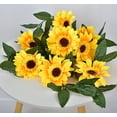 thumbnail image 4 of Morttic 2 Pack Artificial Sunflower Garland with 10pcs Sunflower Heads Silk Flower Ivy Vine Garland for Home Kitchen Wedding Arch Baby Shower Decor, 4 of 10