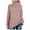 Pink, variant on Brilliant Sweaters for Women Plus Size Women's Oversized Casual Solid Color Thick Long Sleeve TurtleNeck Sweater Loose Knitwear Jumper Tops Lightweight Mid Length Gray L