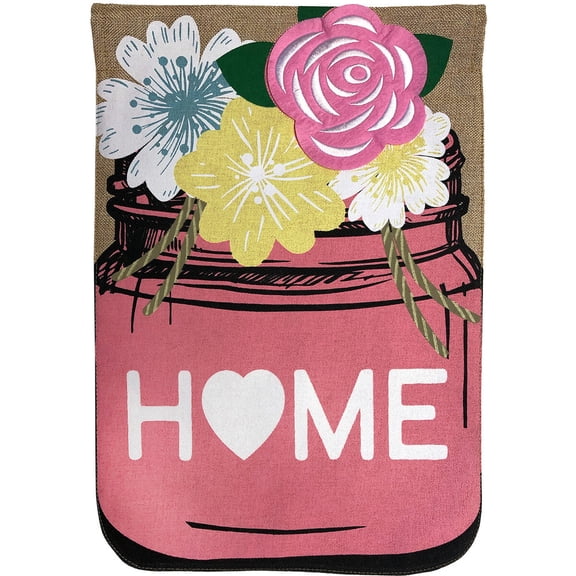 Briarwood Lane Garden Flag 12x18 For Outdoor Home Mason Jar Spring Burlap For Spring Garden Flag Flags For Outside