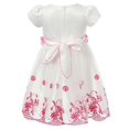 thumbnail image 2 of Little Girls White Pink Flowers Bead Adorned Dress 5/6, 2 of 2