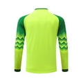 thumbnail image 3 of Hansber Kids Padded Goalkeeper Jersey Goalie Shirt Boys Football Sports Team Training Uniform Fluorescent Green XS, 3 of 4