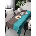 thumbnail image 6 of Aqua Grey Table Cloth, Vintage Stripe Farmhouse Wood Grain Ombre Waterproof Tablecloth for Rectangle Tables, Reusable Washable Fabric Table Cover for Restaurant Kitchen Dining Tables 54"x108", 6 of 6
