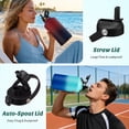 thumbnail image 4 of 1/2 Gallon Insulated Water Bottle with Straw & Spout Lid, Protective Boot, Keeps Drinks Cold for 48H & Hot for 24H, 64oz Stainless Steel Water Bottle for Gym, Hiking & Sports, 4 of 9