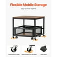 thumbnail image 4 of KFFKFF Compact Refrigerator Stand with Storage, Supporting 198 lbs, Portable Fridge Table with Mobile Storage Cart & Rotating Wheels, Drink Cooler Stand for Coffee Station, Small Fridge Arrangement, 4 of 8