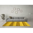 thumbnail image 3 of Ahgly Company Machine Washable Indoor Rectangle Abstract Yellow Modern Area Rugs, 2' x 3', 3 of 4
