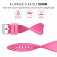 thumbnail image 3 of Mignova Watch Band For LG Watch R W100/LG Watch Urbane W150,Sport Silicone Strap Quick Release Soft Rubber Replacement Watch Bands for LG Watch R W100/LG Watch Urbane W150(Pink), 3 of 6