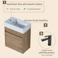 thumbnail image 3 of Holaki 18" Floating Bathroom Vanity With Sink For Small Powder Room, Modern Bathroom Sink Vanity With Soft Close Door, Brown, 3 of 7