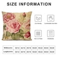 thumbnail image 6 of ONETECH  2pack Retro Flower Throw Pillow Covers Peony Rose Home Decorative Pillow Covers Vintage Cushion Cases Square Pillowcase, 6 of 6