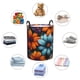 thumbnail image 4 of Balery Colorful Blooming Flowers Cesta de ropa redonda con asas, impermeable, independiente, para ropa, juguetes, dormitorio y familia-Small, 4 of 6