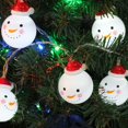 thumbnail image 3 of Luces LED de hadas con forma de muñeco de nieve y estrellas para jardín, hogar, boda, fiesta de Navidad, funciona con pilas, metal, blanco cálido, 3 of 5