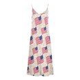 thumbnail image 4 of Vestidos de Verano de las Mujeres sin Mangas Estampados Colgantes, Estilo Casual Suelto para las Vacaciones, la Fiesta Y el Uso Diario de Primavera, 4 of 5
