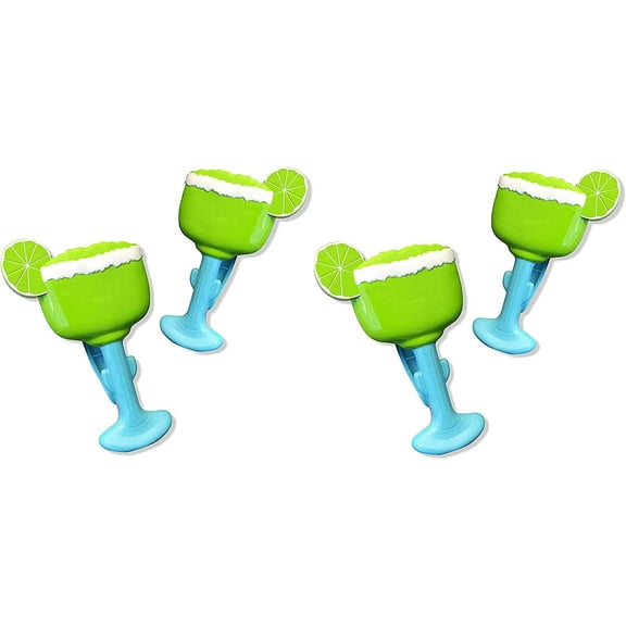 2 Pack Lemon Green Cup Style Beach Towel Clips, Beach Towel Holders, Clips, Set of Two, Beach, Patio or Pool Accessories
