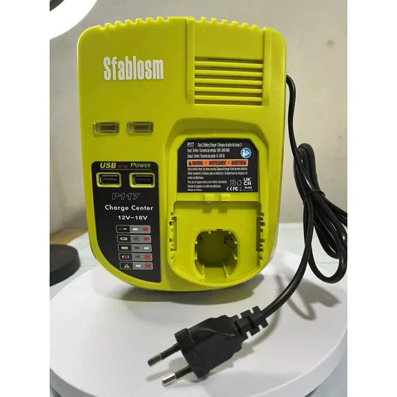 Sfablosm Battery chargers P117 Battery Charger For RYOBI 18V Battery Fast