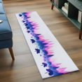 thumbnail image 4 of Gradient Forest Runner Rugs 2x6 ft Pink Purple Blue Tree Abstract Watercolor Plant Washable Hallway Rugs Non-Slip Floor Mats Absorbent Carpet Bedside Runners for Bedroom Kitchen Bathroom Laundry Room, 4 of 9
