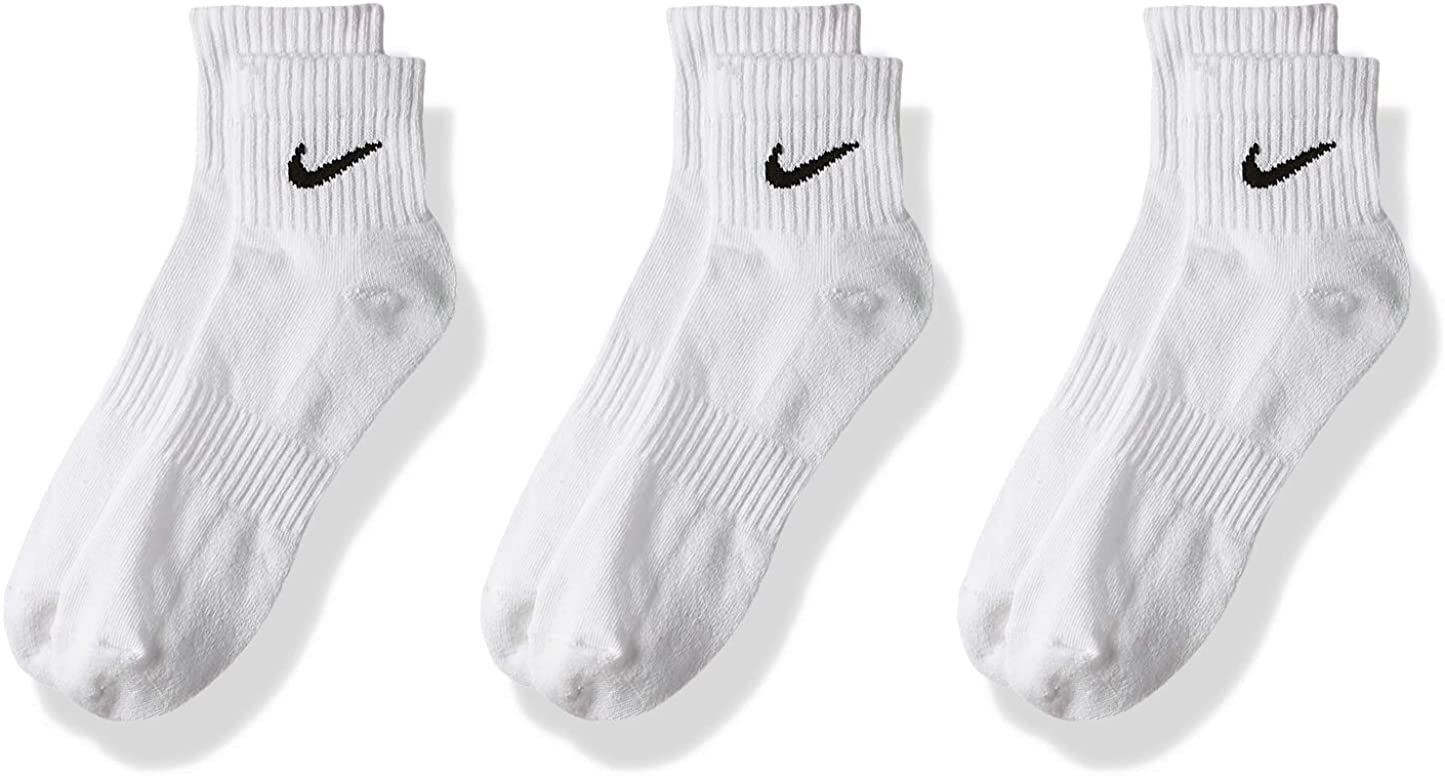 Nike Everyday Cushioned Ankle Training Socks White 3-Pack