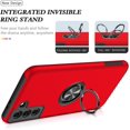 thumbnail image 3 of Galaxy S21 Plus Case for Samsung Galaxy S21 Plus Case  Grade Shockproof Built-in Ring Holder Kickstand Car Mount  Heavy Duty Protective Case for Galaxy S21+ Plus Phone Case (Red), 3 of 8