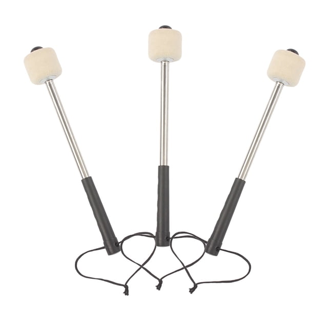 3PCS Blanco Innovador Tambor Mazo Drum Mallet para Marchar Banda Bajo Resistencia al Deslizamiento Sunnimix Drum Mallet Accesorio musical