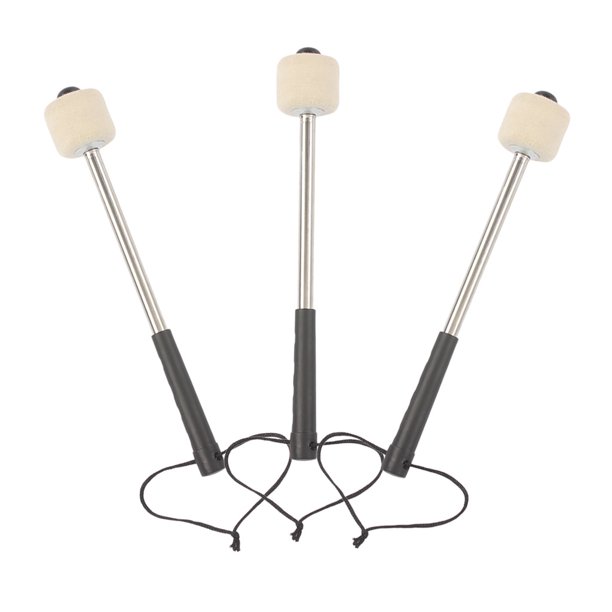 3PCS Blanco Innovador Tambor Mazo Drum Mallet para Marchar Banda Bajo Resistencia al Deslizamiento Sunnimix Drum Mallet Accesorio musical