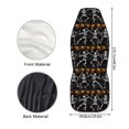 thumbnail image 5 of Renewold Skeleton Pumpkin Bat Car Seat Covers Set 2 PCS Universal Soft Car Seat Protection Halloween Auto Interior Accessories Decor for Men Women, 5 of 7