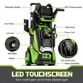 thumbnail image 3 of Electric Pressure Washer 5000PSI-Max 3.6GPM Power Washer Touch Screen Adjustable Pressure,4 Nozzles and 500ml Foam Cannon Power Washer Cleaning for Patio, 3 of 12