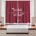 thumbnail image 2 of Ambesonne Saying Kitchen Curtains, Minimalist Home Love Motif, 55"x24", Maroon and White, 2 of 3