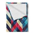thumbnail image 2 of Chevron Soft Flannel Fleece Blanket, Zigzag Pattern Downward Parallel Lines Hipster Bohemian Style Grunge Illustration, Cozy Plush for Indoor and Outdoor Use, 50" x 60", Multicolor, by Ambesonne, 2 of 5