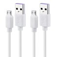 thumbnail image 1 of Cable USB a Micro USB Smays 1 m Paquete de 2 Blanco, 1 of 4