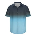thumbnail image 4 of Gradient Color Hawaiian Shirt for Men Retro Lapel Bowling Shirts Casual Button Down Short Sleeve Summer Beach Shirts, 4 of 4