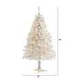 thumbnail image 2 of Nearly Natural T1725 4 ft. Artificial Christmas Tree with 100 Clear LED Lights, White, 2 of 5