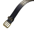 thumbnail image 2 of Defitshape Women's Metal Adjustable Grommet Belts Faux Leather Belt Steampunk Fashion Buckle Cyberpunk Groove Belt Black Gold X-Small-Large, 2 of 5
