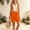 A105 Orange, variant on Girls Suspender Shorts High Waisted Pleated Bloomer Shorts Casual Summer Overall Shorts with Adjustable Button Straps Cute High Rise Short Pants for School
