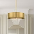 thumbnail image 3 of 48874-08 Livex Lighting Orenburg - 8 Light Pendant in Contemporary Style - 21 Inches wide by 26.75 Inches high-Natural Brass Finish, 3 of 10