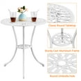 Topeakmart 3 Piece Aluminium Patio Bistro Table and Chairs Set Outdoor