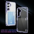 thumbnail image 6 of Decase Transparent Wallet Case for Samsung Galaxy S25,Wallet Case with Card Holder Kickstand Card Holder Clear Hard+PC Soft TPU Hybrid Shockproof Cover for Samsung Galaxy S25 Phone Case,Purple, 6 of 7