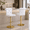 White&Gold*2, variant on StnTalk Set of 2 White Bar Stools, Adjustable Height PVC Leather Counter Chairs with Crystal Buttons, 300lb Capacity Waterproof Stools for Kitchen Island & Home Bar
