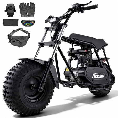 Aoemoe 105CC Dirt Bike, 30 MPH High-Speed Off-Road Motorcycle, Black