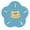 Blue, variant on Flower-Shaped Cat Scratcher Mat, Self-Adhesive Cat Scratch Pad for Wall/Floor,Durable and Scratch-Resistant,Furniture Protector for Cats, Cute Cat Face Design,16*16 in.