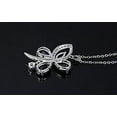 thumbnail image 4 of Butterfly Flower Pendant Chain Necklace for Women Blue Cz Ginger Lyne Collection, 4 of 5
