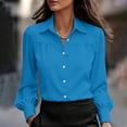 thumbnail image 2 of Kezqiaxn Button Down Shirts for Women Fashion Long Sleeve Collared Business Work Blouse Womens Tops Fall Clothes, 2 of 7