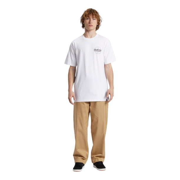 Playera Dc Shoes Hombre Eurostep Hs Blanco Casual Skate blanco M