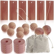 1 Set Cedar Blocks Clothes Storage Round Cedar Chips Aromatic Cedar Wood Balls Rectangular Cedar Closet Freshener for Closets Drawers Shoe Cabinet