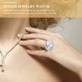 thumbnail image 2 of MasteelfCA Finger Ring Watch Butterflies Embellishment Creative Finger Ring Watch Gift, 2 of 9