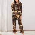thumbnail image 2 of Lsque Western Skeleton Cowboy Horse Pattern Long Sleeve Pajama Set for Women - Soft 2-Piece Sleepwear and Loungewear Set with Pockets, Comfy Nightwear-X-Large, 2 of 7