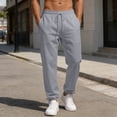 thumbnail image 2 of XINPING Mens Casual Pants Big and Tall Loose Hiking Pants Baggy -Resistant Flat-Front Chino Pant, 2 of 7