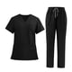 thumbnail image 1 of Conjunto de uniforme médico unisex con bolsillos, ropa de trabajo para enfermeras, salones de belleza y esteticistas. Negro, 1 of 9